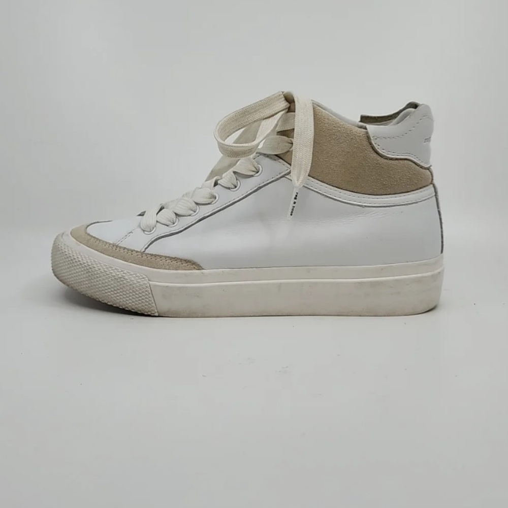 Rag & Bone RB Army High Top White Leather Sneakers